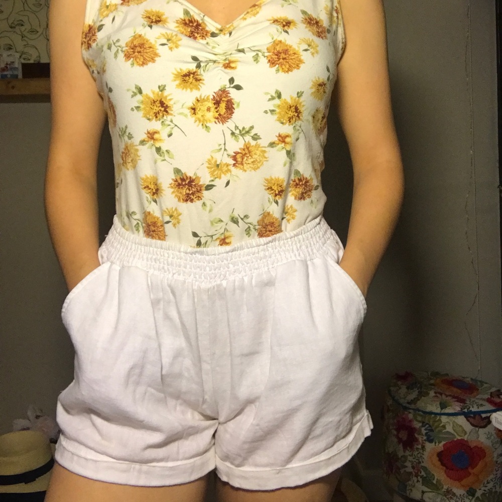 Sleeveless floral bodysuit